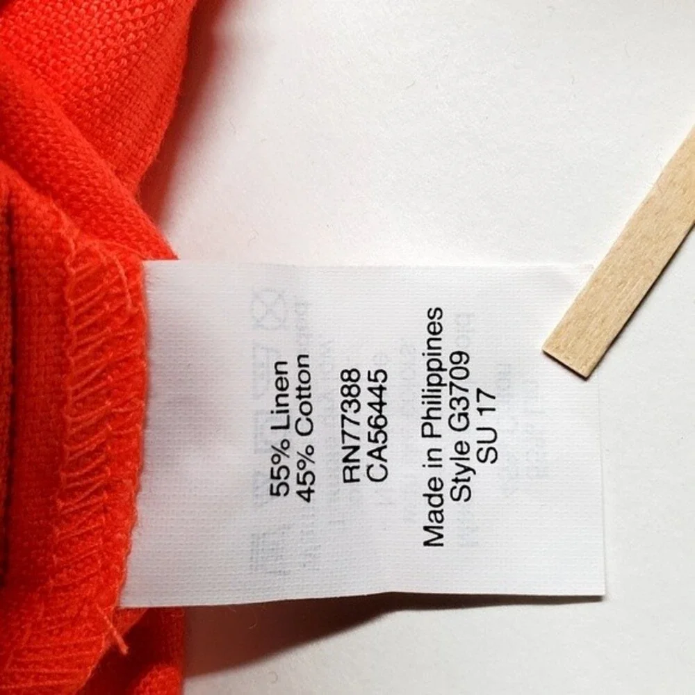 J. CREW FACTORY Linen Blend Pull-On Shorts Red Size 4 NWT